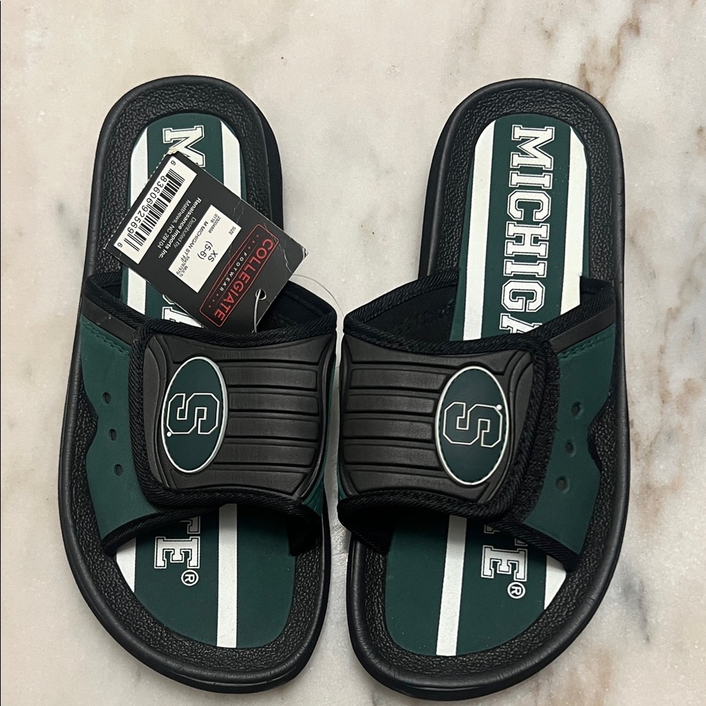Michigan State Slide Sandals